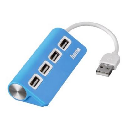 Picture of USB HUB 4 port Hama 2.0 12179 Blue