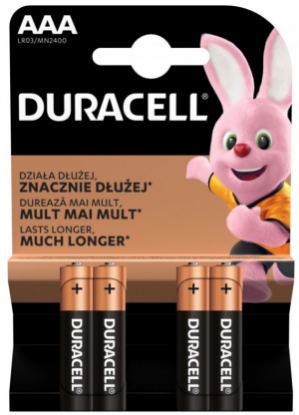 Picture of Duracell AAA 1.5V LR3 MN2400, PAK4 CK, ALKALNE baterije duralock