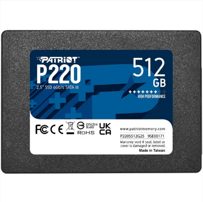 Slika SSD 2.5 SATA3 512GB Patriot P220 550MBs/500MBs P220S512G25